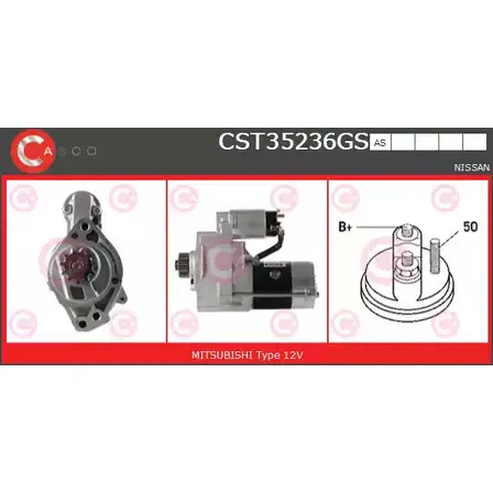 Стартер CASCO PG5 T9SO 102080257 CST35236GS 9CY5O