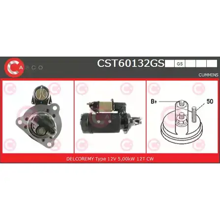 Стартер CASCO 127032605 CXHZQ5A CST60132GS V GY02 изображение 0