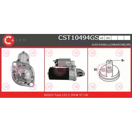 Стартер CASCO CST10494GS D VA7LX KEQ767 127510567 изображение 0