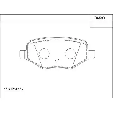 Тормозные колодки, дисковые, комплект ASIMCO B96U5 2 KD6589 CI761GC 160809153 изображение 0
