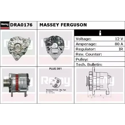 Генератор REMY 220135084 DA1 286 DRA0176 T1214 изображение 0