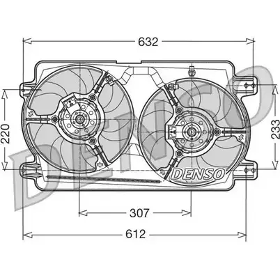 Вентилятор радиатора двигателя NPS PDBC5 233038294 9 PUOFY0 DER01018 изображение 0