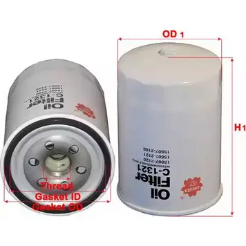 Масляный фильтр SAKURA AUTOMOTIVE QBL 3R24 8997879207826 C-1321 520585384