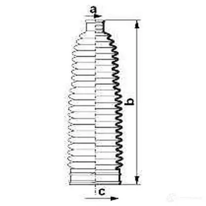 Пыльник рулевой рейки GKN SPIDAN JCROX Q 4019064422051 8754 84084 изображение 1