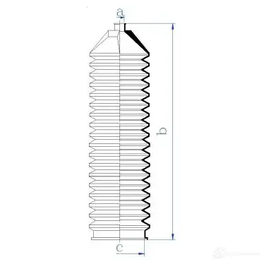 Пыльник рулевой рейки GKN SPIDAN 4019064678243 8788 84118 XM2MF N изображение 1