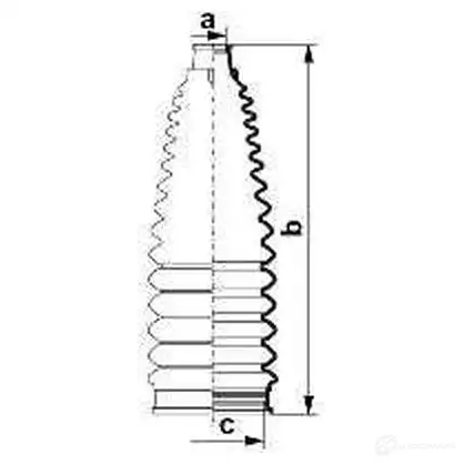 Пыльник рулевой рейки GKN SPIDAN 8749 84079 4019064422006 M A49R изображение 1