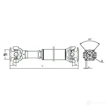 Кардан, карданный вал SPIDAN 3420 4019064647645 13WCHQ N 28000