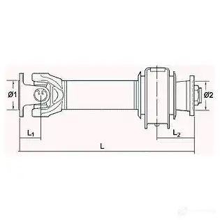 Кардан, карданный вал SPIDAN 28003 D RNJM 1422988435 4019064647676