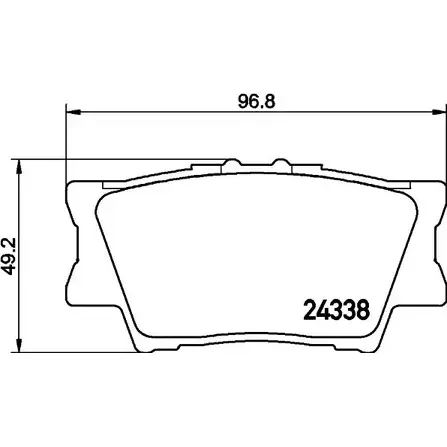 Тормозные колодки, дисковые, комплект HELLA 1193335185 8332D1212 8DB 355 024-381 2 4338 изображение 0