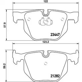 Тормозные колодки, дисковые, комплект HELLA ABRC9O7 8DB 355 026-001 T123 7J 1193335465 изображение 0
