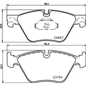 Тормозные колодки, дисковые, комплект HELLA GY5A79 1193335496 T18 18J 8DB 355 026-311 изображение 0