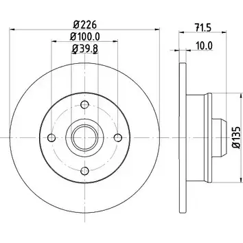 Тормозной диск HELLA 53911PRO_ HC_NA 1193336303 8DD 355 101-662 9NGUO изображение 0