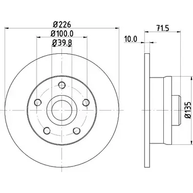 Тормозной диск HELLA DLXCJV2 53912PRO_ HC_NA 1193338588 8DD 355 122-362 изображение 0