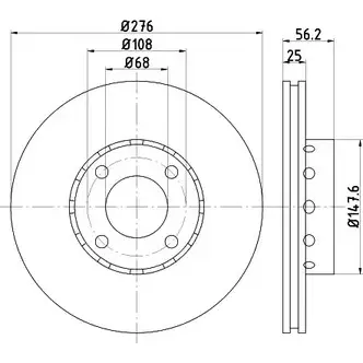 Тормозной диск HELLA 8DD 355 122-422 CHV36 53943 PRO_HC_NA 1193338600