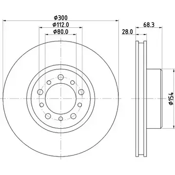 Тормозной диск HELLA 521 16PRO_HC_NA 8DD 355 126-022 1IHIS 1193338989 изображение 0