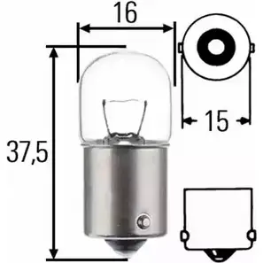 Лампа накаливания R5W BA15S 5 Вт 24 В HELLA R5 W ZL4TLUD 1193342916 8GA002071244