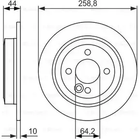 Тормозной диск Bosch X67VRB 0 986 479 886 BD52 0 1193478982 изображение 0