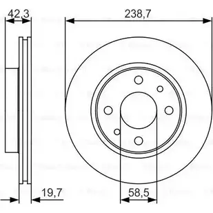 Тормозной диск Bosch 0 986 479 R54 B D1789 1193479594 IWKVX изображение 0