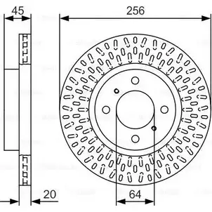 Тормозной диск Bosch E1 90R-02C0339/1106 0 986 479 T39 1193479871 BD1838