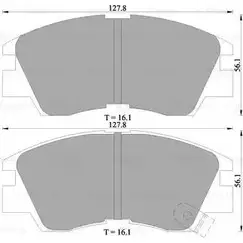 Тормозные колодки, дисковые, комплект Bosch D349-7249;7241-D349 1193485560 0 986 505 360 B P5360