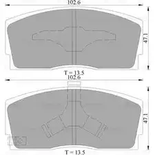 Тормозные колодки, дисковые, комплект Bosch 0 986 505 399 BP5399 7 336-D456 1193485606 изображение 0