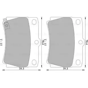 Тормозные колодки, дисковые, комплект Bosch DB1390 0 986 505 655 BP 5655 1193485657 изображение 0