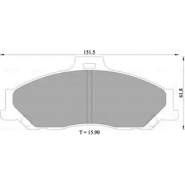 Тормозные колодки, дисковые, комплект Bosch D157-8783 0 986 505 681 BP5 681 1193485705 изображение 0