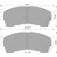 Тормозные колодки, дисковые, комплект Bosch BP5 781 0 986 505 781 DB1362 1193485784 изображение 0