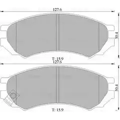 Тормозные колодки, дисковые, комплект Bosch 1193485794 0 986 505 787 DB1214 BP57 87 изображение 0