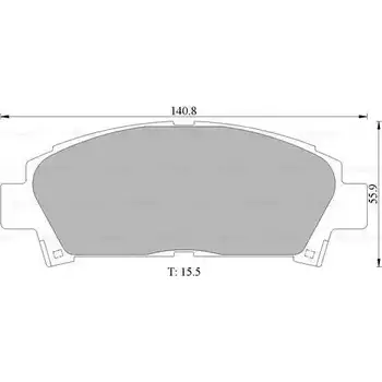 Тормозные колодки, дисковые, комплект Bosch BP5937 0 986 505 937 7 462-D582 1193485863