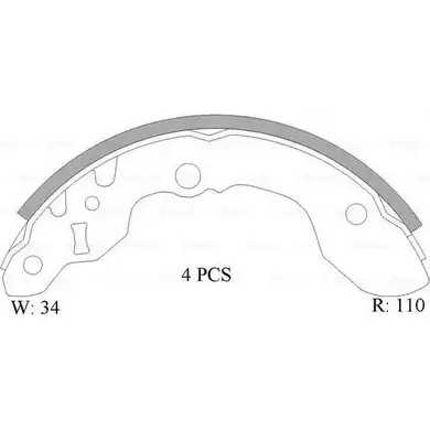 Тормозные колодки, комплект Bosch 0 986 AB0 856 B 1691 BSH0856 1193486754