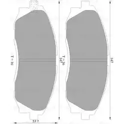 Тормозные колодки, дисковые, комплект Bosch 0 986 AB1 046 BP1046-HD BP10 46 1193486882
