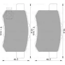 Тормозные колодки, дисковые, комплект Bosch B P1058 0 986 AB1 058 1193486900 DB1953