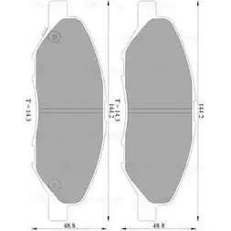 Тормозные колодки, дисковые, комплект Bosch 1193486938 BP 1077 PCUPX 0 986 AB1 077