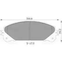 Тормозные колодки, дисковые, комплект Bosch D1324-8436 0 986 AB1 090 1193486963 BP10 90