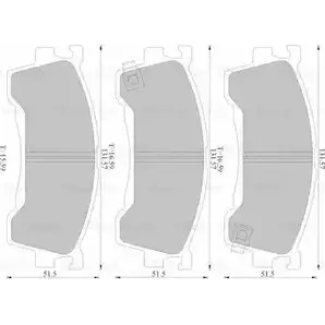 Тормозные колодки, дисковые, комплект Bosch D637-7515 1193486969 0 986 AB1 098 DB1362