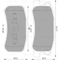 Тормозные колодки, дисковые, комплект Bosch B P1130 0 986 AB1 130 1193487008 DB1464 изображение 0