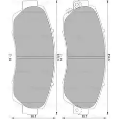 Тормозные колодки, дисковые, комплект Bosch BP1 376 DB1843/DB1720 1193487351 0 986 AB1 376
