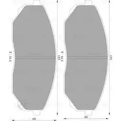 Тормозные колодки, дисковые, комплект Bosch BP144 1 1193487493 0 986 AB1 441 DB1815 изображение 0