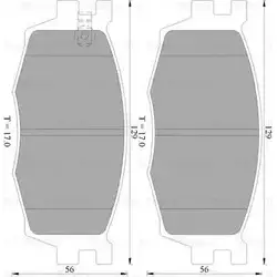 Тормозные колодки, дисковые, комплект Bosch 1193487538 0 986 AB1 465 BP146 5 DB1787