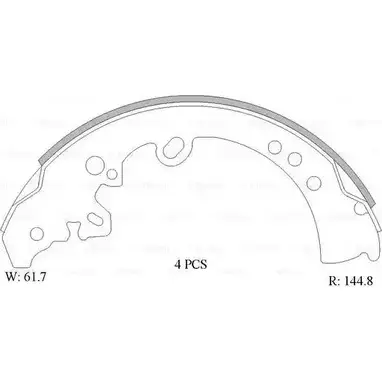 Тормозные колодки, комплект Bosch LJVDA BSH1 500 0 986 AB1 500 1193487603