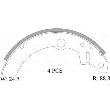 Тормозные колодки, комплект Bosch 1193487707 B1820 0 986 AB1 555 AC BS1820