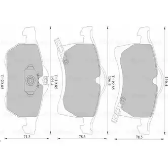 Тормозные колодки, дисковые, комплект Bosch D1206-8326 DB1510 0 986 AB1 632 1193487753