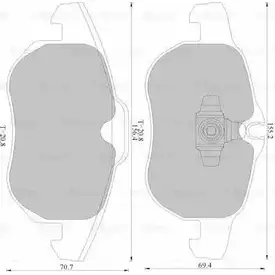 Тормозные колодки, дисковые, комплект Bosch BP393 0 986 AB1 702 D0972-7873 1193487824