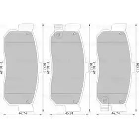 Тормозные колодки, дисковые, комплект Bosch 1193487833 0 986 AB1 713 D540-7421 BP593