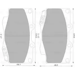 Тормозные колодки, дисковые, комплект Bosch 7671-D 799 BP1931 1193487976 0 986 AB1 931