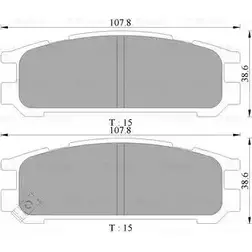Тормозные колодки, дисковые, комплект Bosch 0 986 AB2 052 1193488115 7351-D471 2 1703