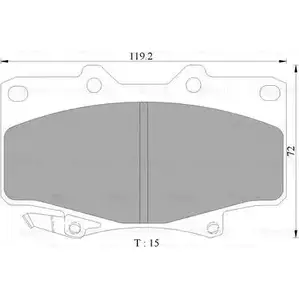 Тормозные колодки, дисковые, комплект Bosch 0 986 AB2 073 1193488175 2 1775 7298-D502 изображение 0