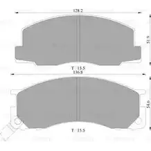 Тормозные колодки, дисковые, комплект Bosch 7380-D 500 0 986 AB2 229 1193488338 BP2229