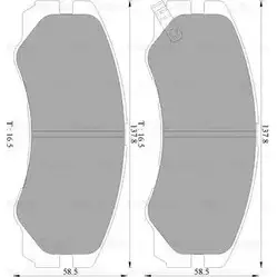 Тормозные колодки, дисковые, комплект Bosch 218 45 0 986 AB2 234 7459-D579 1193488348